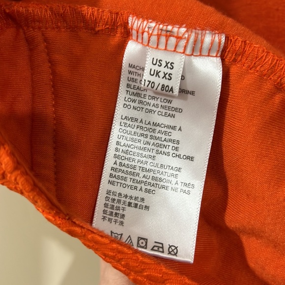 UO orange crop top open back with bowes - Picture 4 of 5